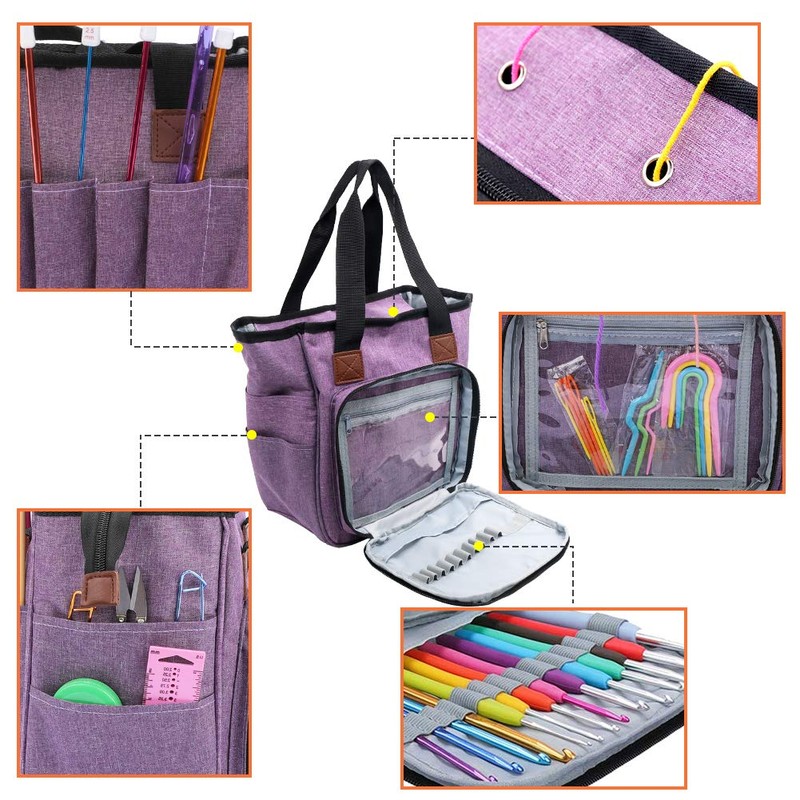 SumDirect Wool Bag for Yarn, Knitting Bag, Handmade Bag Storage