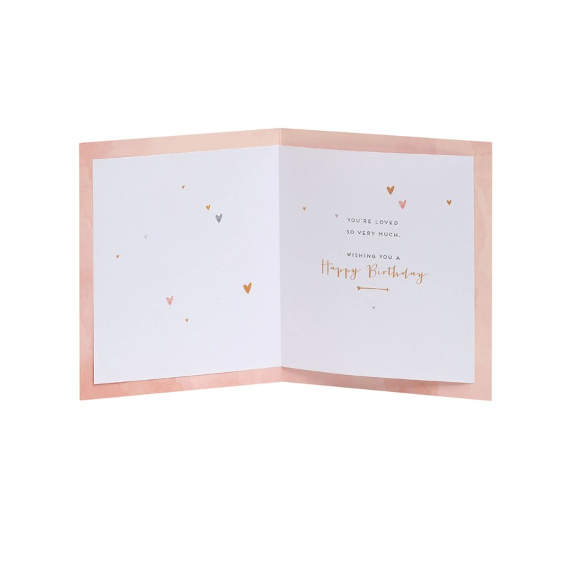 UK Greetings Daughter Birthday Card With Envelope - Heart Design