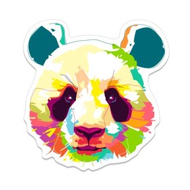 GT Graphics Panda Artistic - 5" Vinyl Sticker - for Car Laptop I-Pad - Waterproof Decal