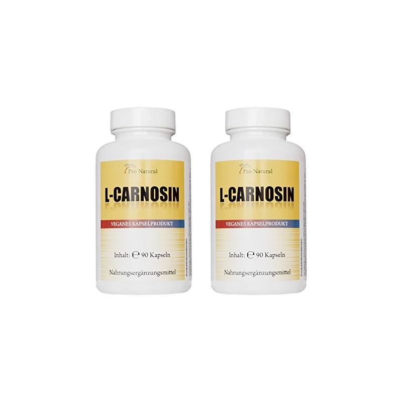 L-Carnosine 500mg Pure Carnosin per capsule, 180 Vegetarian Tablets (2
