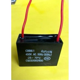 Unbranded CBB61 4uF 4mF Motor Ceiling Fan Capacitor replacement 2-Wire 450VAC 50/60 HZ