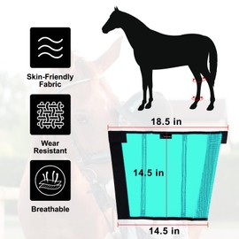 FOXLVDA Horse Fly Boots - Fly Boots for Horses Set of 4, Comfortable Horse Leggings, Mesh Material Design with Metal Support Bars, Equine Boots for Reduces Stomping & Leg Fatigue (Green, Large)