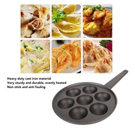 7 Holes Takoyaki Pan,Cast Iron NonStick Takoyaki Grill Pan Plate Takoyaki Maker Pancake Balls Takoyaki Pan Nonstick Cast Baking Tray
