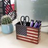 DreamsEden Pen Holder, Vintage American Flag Pencil Cup 5"D x
