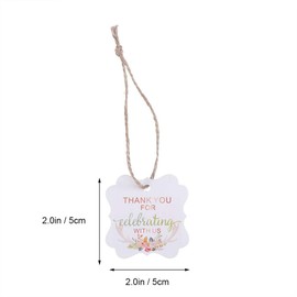Thank You Gift Tags for Wedding Celebrating with Rope Party Favor Party Decoration 100pcs