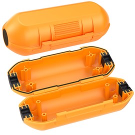 2 Pack Extension Cord Cover Waterproof,Ip54 Waterproof Box,Unique Stuck Extension Cord Design,Ideal to Protect Holiday Lights & Electrical Tool Cord Connection,Orange
