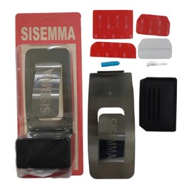 SISEMMA Elegant Steel Door Stop - Floor Mounted Spring Steel Door Stopper with Rubber Insert - Durable Door Stoppers for Bottom of Door - Prevents Doors from Closing and Slamming