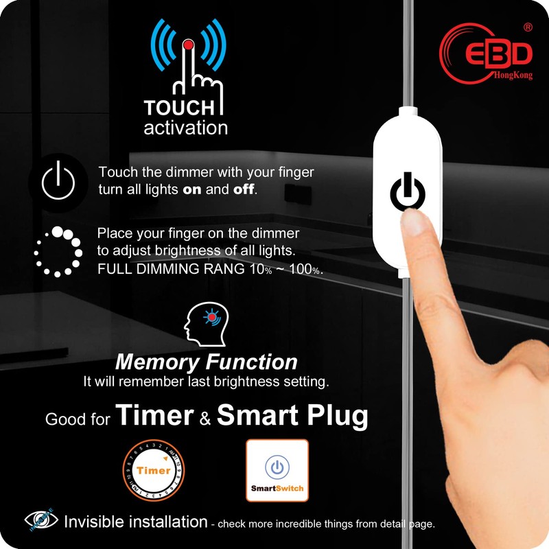 EBD 24V Touch Dimmer for Under Cabinet Light