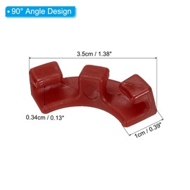 PATIKIL 90 Degree Plant Ties, 100 Pieces Plastic Plant Training Clips for Low Stress Training, Red