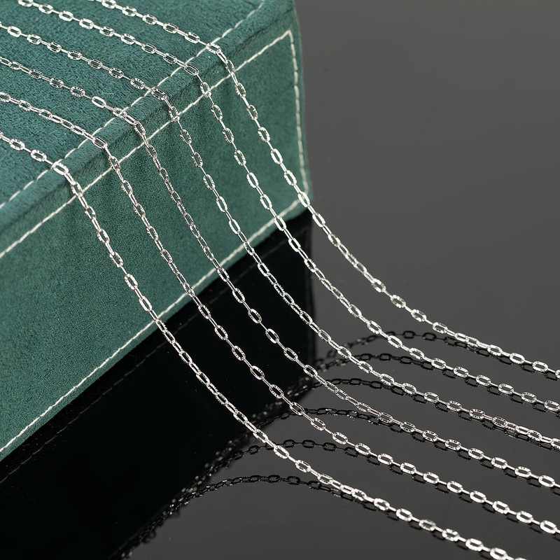 UMAOKANG 32.8 Feet Stainless Steel Jewelry Making Chains Embossed Cable