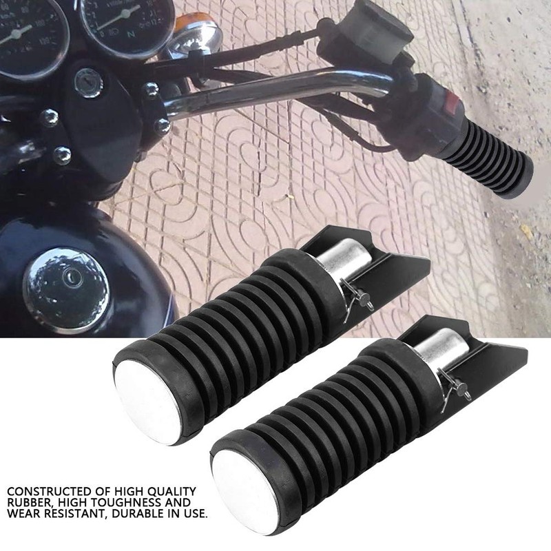 Tbest Motorcycle Foot Pegs GN 250 Black Rubber Rear For