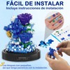 Bloques de Construcción de Flores, Juego de Bloques Rosa Azul,