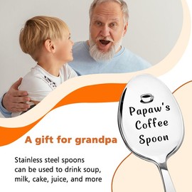 Papaw Fathers Day Bday Gifts for Grandpa Papaw Birthday Gifts for Grandpa Grandfather Papaw Coffee Spoon Gifts for Grandfather Granddad Retirement Gifts for Grandpa Tea Spoon Gifts for Tea Lover