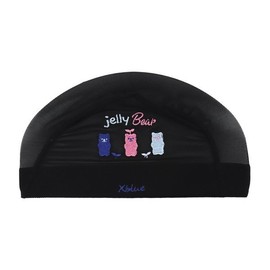 Xblue XBL-6201-04 Jelly Bear Embroidered Mesh Swim Cap / 엑스블루 XBL-6201-04 젤리베어 자수 메쉬 수모