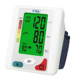 FDK Arm Cuff Bilingual Speaking Blood Pressure Monitor with Batteries USB Cable