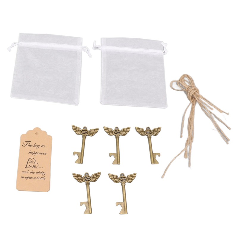 Key Bottle Opener Vintage DIY Exquisite Elegant Angel Wing Key