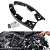 Unbranded Gloss Black Rear Fender Support Brackets For Harley 09-13