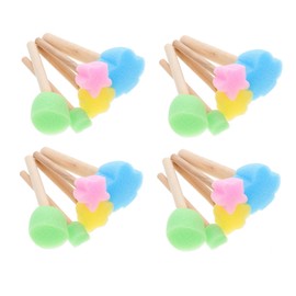 Hohopeti 20pcs Boys and Girls Sponge Paint Brushes Set Sponge for Painting Art Paint Tools Boys and Girls Eraser