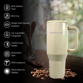 40 oz Tumbler. 100% Leak-Proof Splash-Proof Spill-Proof Lid with Handle and Flip Straw. Double Wall Vacuum Insulated Stainless Steel for Hydration at Home Office Car Gym and Playgrounds (Cranberry)