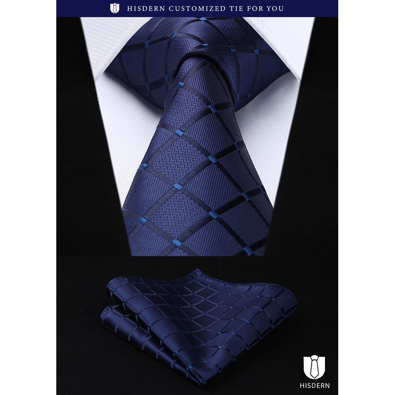 HISDERN T5-01 Men's Necktie Set of 5, 8.5cm Width, Brand