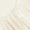 ROOEE Satin Silk Fitted Sheet with Pillowcase Set Breathable Soft
