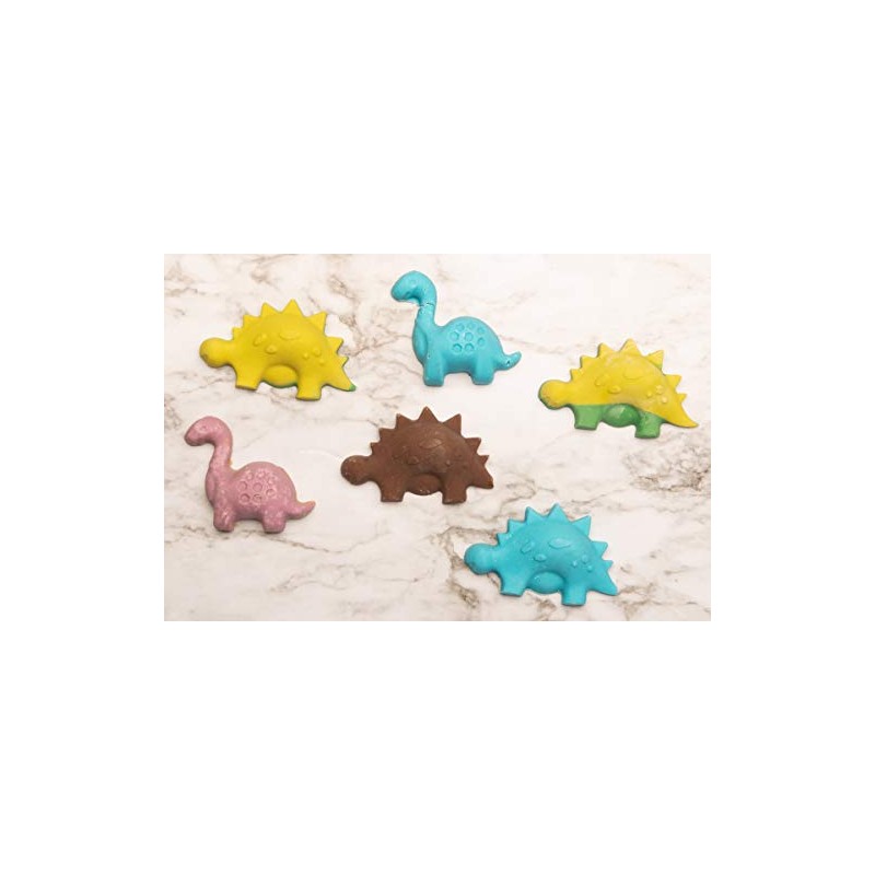 Handstand Kitchen Dinosaur Buddies T-Rex and Stegasaurus Shaped Silicone Cupcake