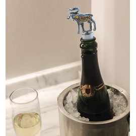 Cheers Moose Metal Wine Stopper - Elegant Vacuum Seal Reusable Elk Wild Life Animal Wine Bottle Stopper, Airtight Leak Proof Bottle Topper Cork Plug, Cute Home Decor & Bar Tool Accessory Unique Gift