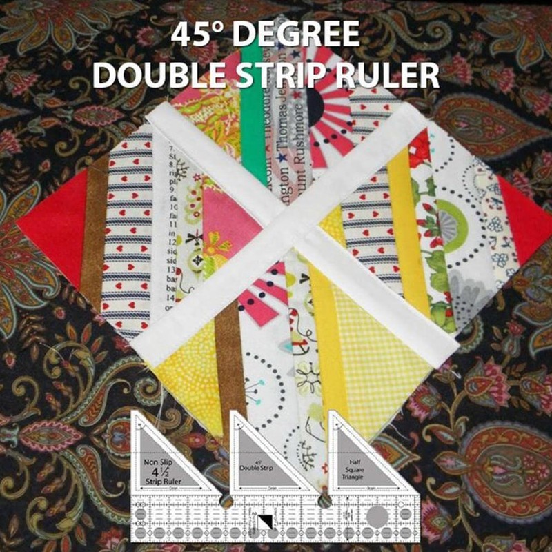 Ruler Grids 45/60/90 Degree Double Strip Ruler Transparent Acrylic Non