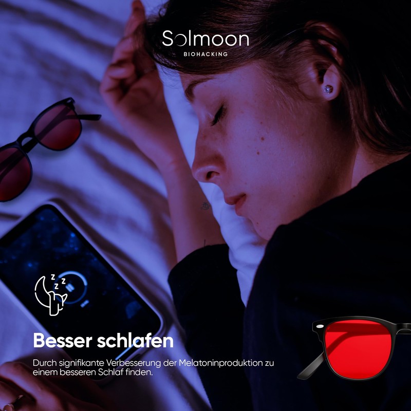 Solmoon Biohacking Brille - Blaulichtfilter Brille - Blaulichtfilter Brille Herren