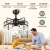 Asyko Caged Ceiling Fan with Light - Bladeless Black Ceiling