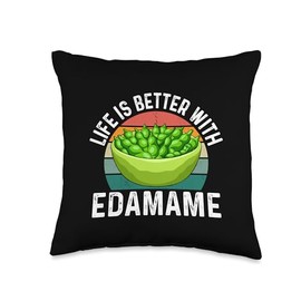 Funny Edamame Food Lover Throw Pillow