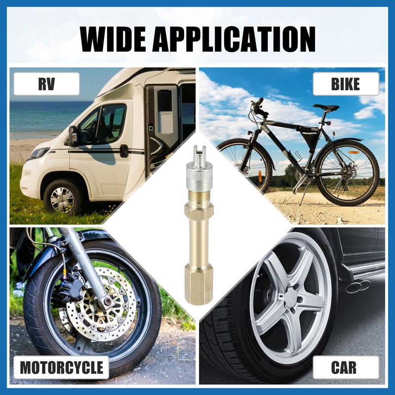 A ABSOPRO 4pcs 50mm/1.97" Auto Tire Valve Stem Air Inflation