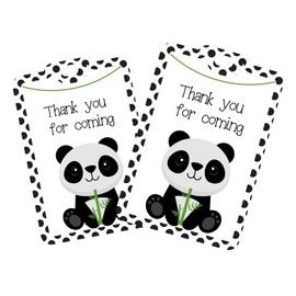 Kids Party Dreams Panda Thank You Tags 12pcs - Cute Panda Bear Design - Perfect for Party Favors, Bags, Party Supplies, Baby Shower Decor, Boy Bamboo Panda Birthday