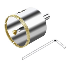 ASNOMY 2Inch (50mm) Diamond Hole Saw with Pilot Drill Bit,2" Diamond Tip Coated Hole Saw with Guiding Drill Bit for Glass Ceramic Marble Porcelain Tile Granite Quartz
