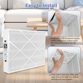 （2 Pack）Y6604 MERV16（20x26x5 Inche） Furnace Replacement Filter Compatible with Lennox 6604 PureAir& PCO3-20-16 Air Purifier Cleaner Purification Systems