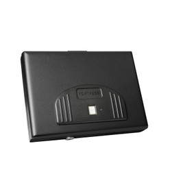 Fortress Compact Portable Safe with Biometric Lock, Black