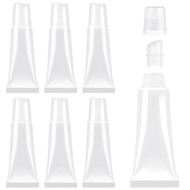 DIVINA VITAE 6 Pcs Empty Lip Gloss Tubes 8ml Lipgloss Tubes Transparent Lip Gloss Tube Refillable Bulk Empty Lipgloss Tube Balm Travel Toothpaste Containers for Comestic Makeup and Travel Toiletries