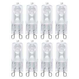 T4 JCD G9 Base Halogen Light Bulb, 40W, 400 Lumens, 120V, 2700K Soft White, Dimmable, (8 Pack)