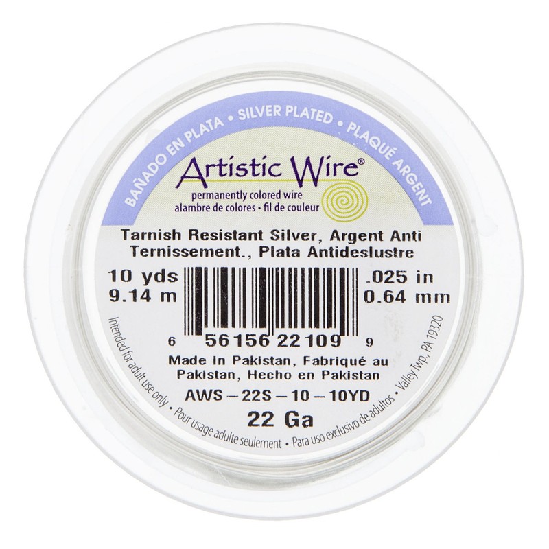 Artistic Non-tarnish Silver Wire, 22 Gauge, 10 Yards by EuroTool