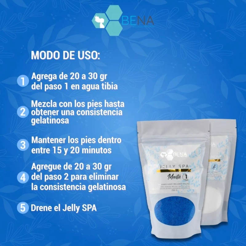BENA Sales De Baño Minerales Exfoliantes Jelly Spa Menta 2p