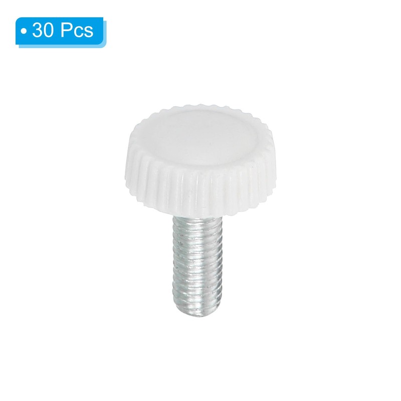 PATIKIL M5x14 mm Knurled Thumb Screws 30pcs Male Thread Round
