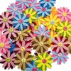 Summer-Ray 40pcs Double Layer Felt Colorful Daisy Laser Cutout Applique