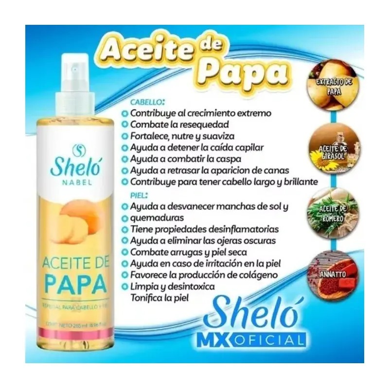 Shampoo Papa Aceite Cabello Shelo Nabel