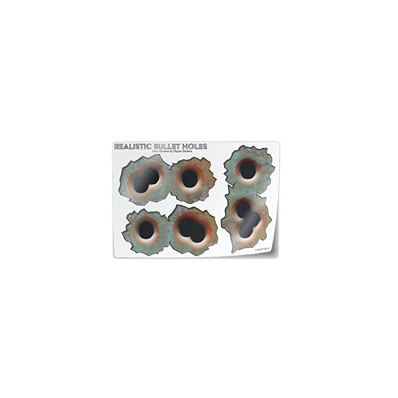 Realistic Bullet Hole (Bullethole) 3D Stickers - Large Caliber Rapid