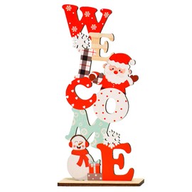 ParPix Wooden Christmas Table Decoration, Colourful Christmas Decorations, Snowman, Snowflake Christmas Table Decoration, Colour Wooden Christmas Decoration, Table Decoration Christmas, Christmas