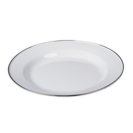 GRÄWE Camping Plate Diameter 26 cm Enamel White