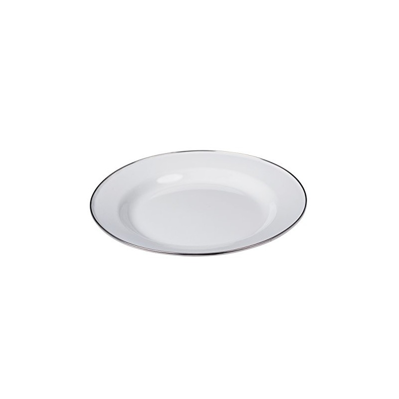 GRÄWE Camping Plate Diameter 26 cm Enamel White