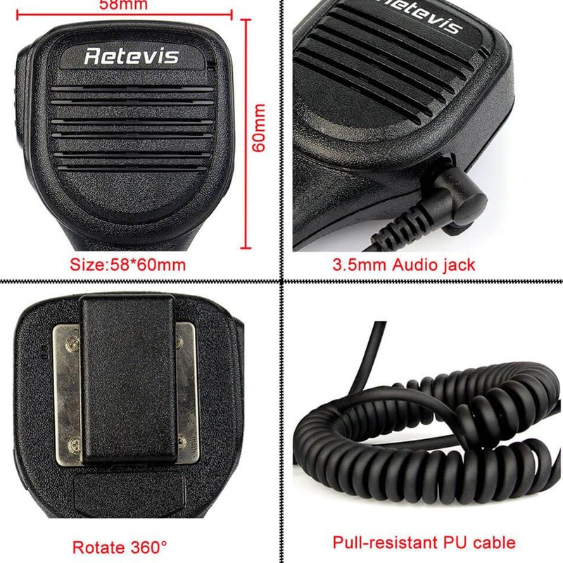 Retevis Walkie Talkies Speaker Mic,Compatible with Motorola CP200 CP200D CP100D
