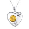 JUSTKIDSTOY Collar con medallón de girasol en plata de ley