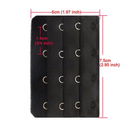 10pcs 4 Hook Bra Extender Strap 3/4” Width Spacing Bra Extension Assorted Color